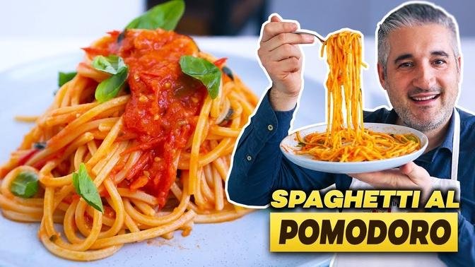 How to Make SPAGHETTI with TOMATO SAUCE Like an Italian (Spaghetti al ...