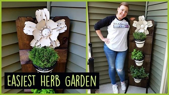 The Perfect Perpendicular Porch Planter!  The Easiest DIY Vertical Herb Garden Ever!