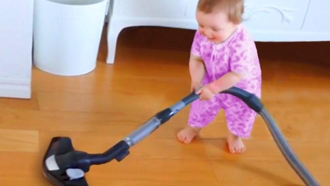 Try Not To Laugh - Funny Baby Doing Housework | Funny Kids