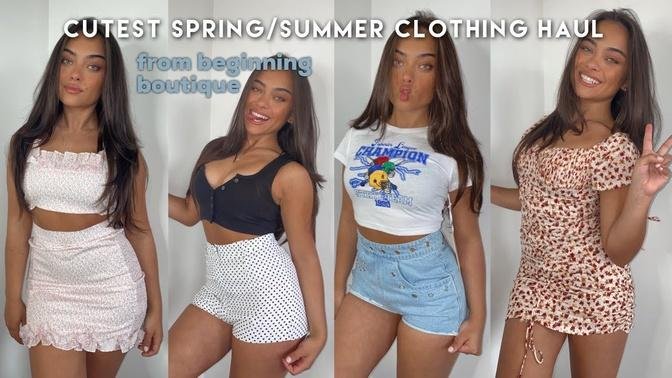 CUTEST SPRING_SUMMER TRY ON CLOTHING HAUL! FROM BEGINNING BOUTIQUE.