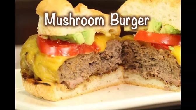 How To Make A Mushroom Beef Burger With Caramelized Onion | Rockin ...