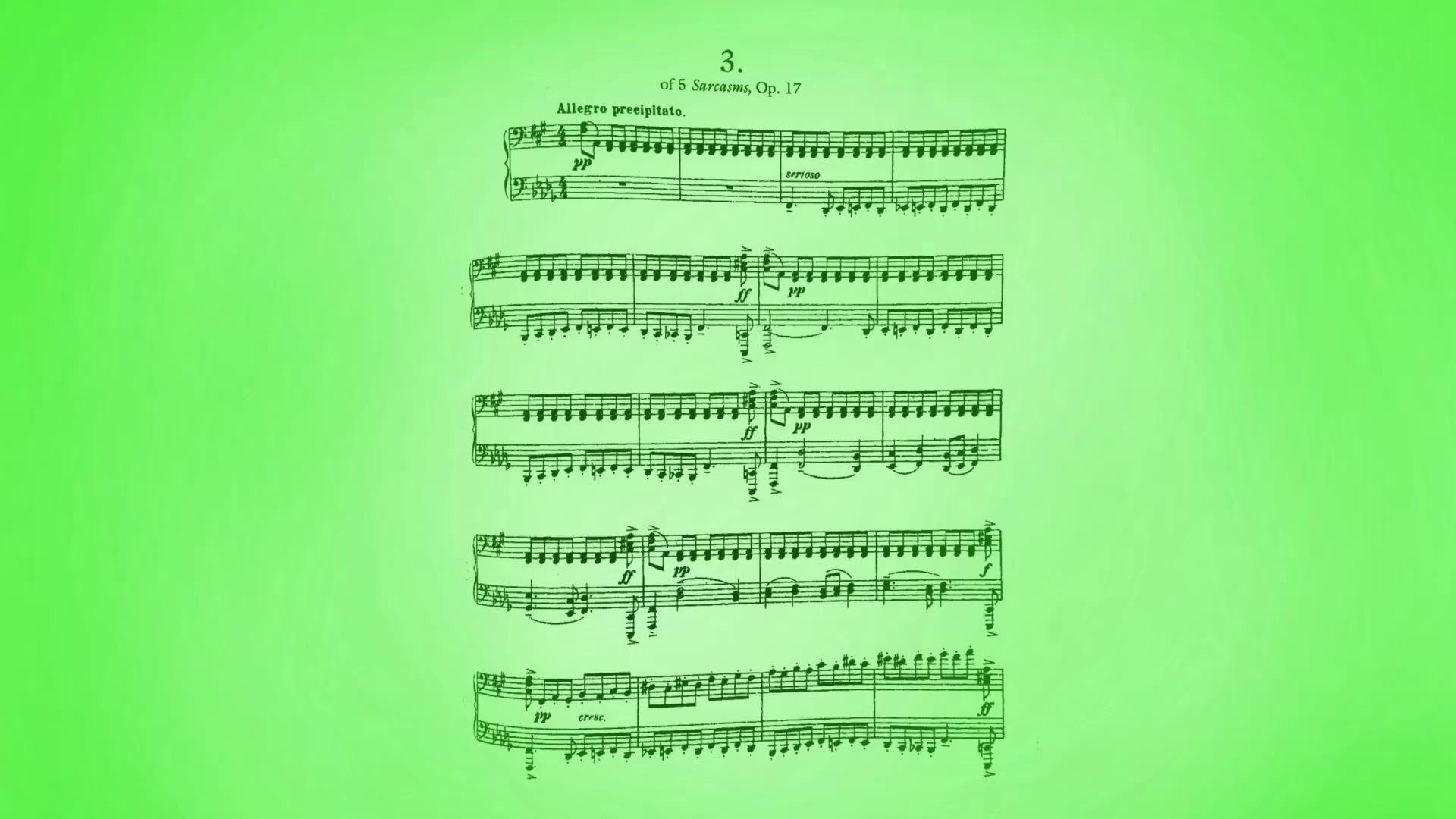 “Sarcasms” op.17 no.3 by Prokofiev