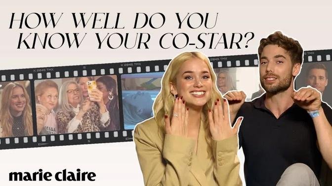 Elizabeth Lail and Dustin Milligan Compete in How Well Do You Know Your Co-Star? | Marie Claire