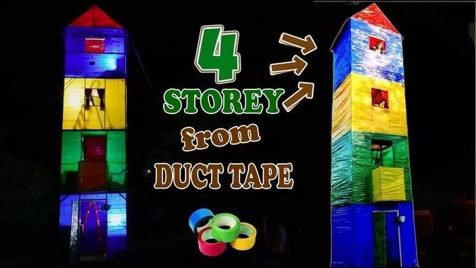 4-STOREY HOUSE FROM DUCT TAPE - DIY