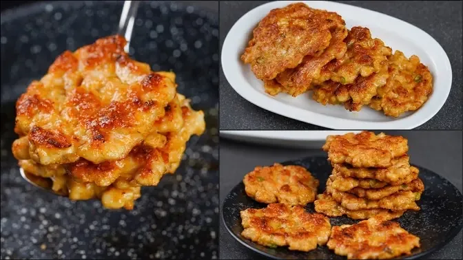 CHICKEN PANCAKE RECIPE   EASY CHICKEN SNACKS RECIPE   CHICKEN FRITTERS   N'Oven