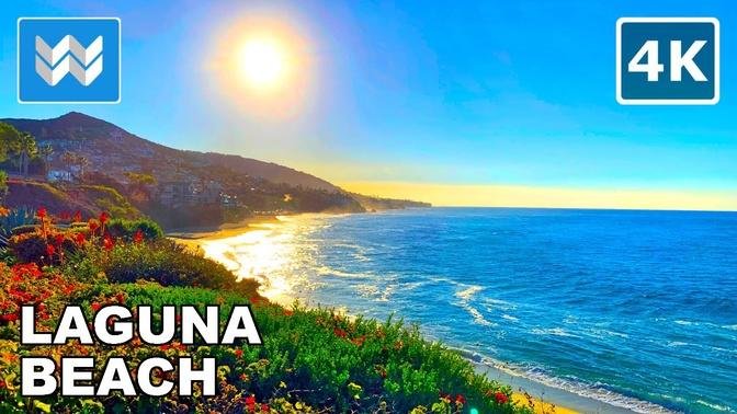 ☀️FIRST SUNRISE OF 2022 - Laguna Beach, California Treasure Island Beach - New Year Walking Tour