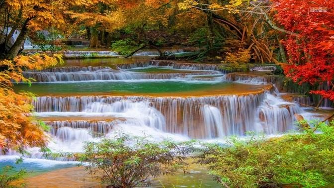  Top 70 Beautiful Autumn Waterfall in the World | Blue Ocean