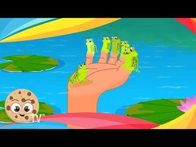 FROG FINGER FAMILY SONG | POPULAR NURSERY RHYMES AND KIDS SONGS WITH LYRICS FOR CHILDREN