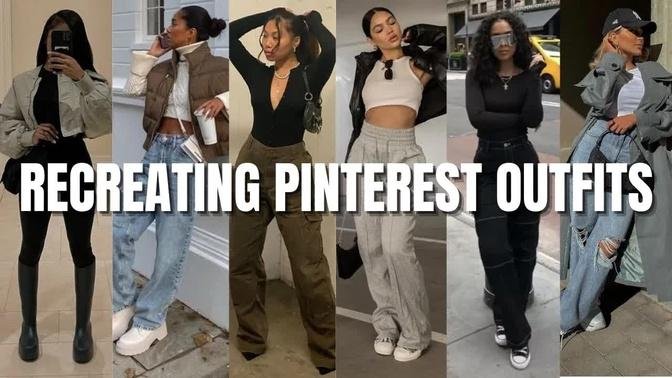 recreating pinterest outfits | trendy, street style and casual winter outfit ideas