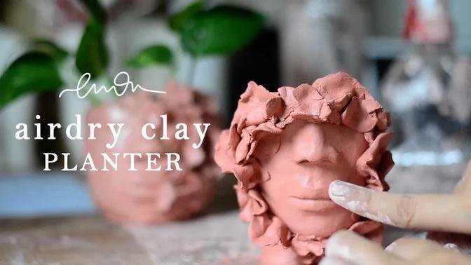 Making A Planter With Airdry Clay | enon art vlog ep. 41