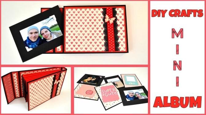 DIY Crafts - How to Make a Mini Album Card - Paper Photo Album Tutorial - Scrapbooking Gift Ideas