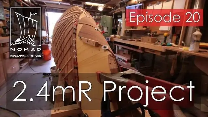 International 2.4mR Sailboat Project - Episode 20 - Fitting and fastening planks