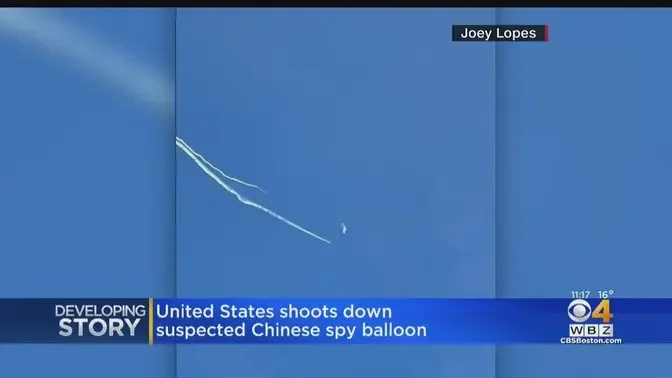 US Shoots Down Suspected Chinese Spy Balloon