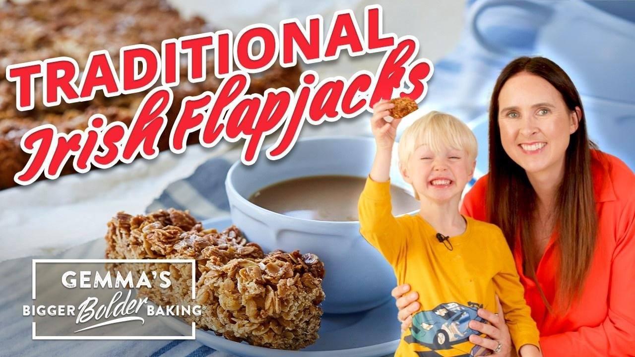 Making Traditional Irish Oat Flapjacks with My 4-Year Old